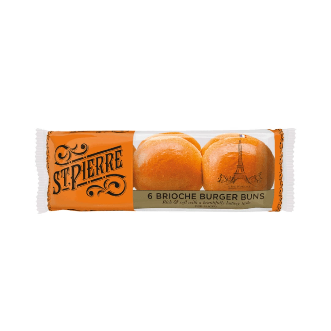 ST PIERRE 4" UNSEEDED BRIOCHE BUN BOX OF 42PCS (7 X 6)